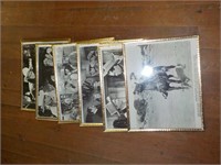 6 Western photo plates, framed 10x8"