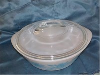 Glasbake covered serving dish By Jeannette