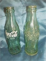 2 Coca-Cola bottles Peacedale, RI + Laredo, TX