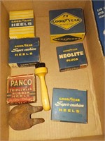 Antique automotive parts advertising boxes