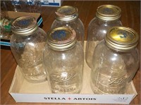 5, 9" ball jars