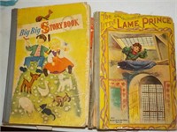 2 antique children's books, as is