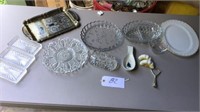 Serving trays, Butter dish,misc
