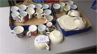 Christmas mugs misc plates cups