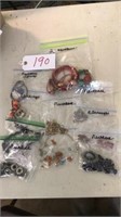 Costume jewelry, earrings, necklaces,