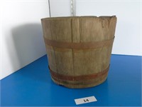 Wooden bucket 9.5 " tall