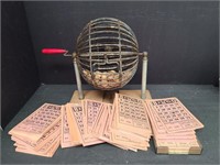 Bingo Game With Wooden Balls Old