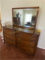 Wooden 5' Dresser w/ mirror, Chest of Drawers,dove