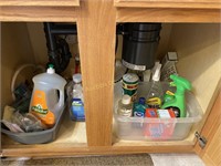 Cleaning Supplies under Kitchen Sink
