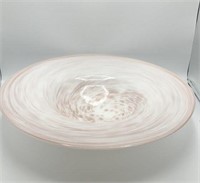 18" Millefiori Art Glass Fluted Bowl