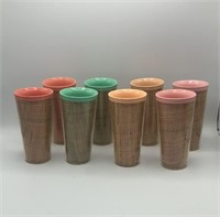 8 Vintage Pastel Color Insulated Tumblers