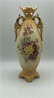 12" Antique RH Austria Porcelain Handled Urn Vase