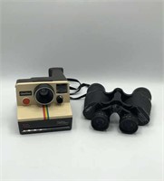 Polaroid One Step Land Camera & Binoculars