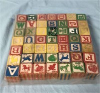 49 Vintage Wooden Child's Toy Blocks