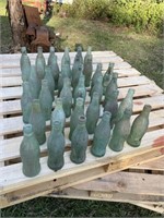 36 early green glass imperial Coca Cola bottles