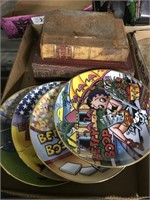 BETTY BOOP COLLECTOR PLATES, OLD BOOKS