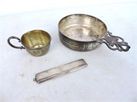 Sterling Silver Comb, Cup & Dog Dish