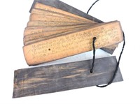 Hand Painted Parchment Buddhist Scroll Wood Case