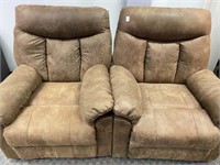 MICRO- SUEDE RECLINER LARGE BROWN MICRO- SUEDE