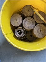 5 gallon bucket w/ sandpaper rolls, travel