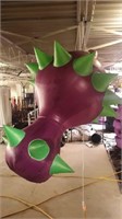 SPIKED BALL INFLATABLE LARGE - PURPLE AND GREEN