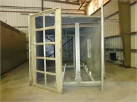 PAINT BOOTH WITH PARTS HANGERS