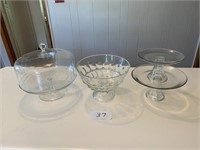 2 Tier Cake Stand, Punch Bowl, Cake Stand w/ Lid