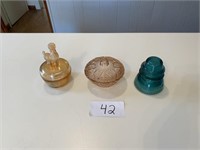Colored Glassware & Antiques Insulator