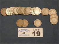 (25) Liberty Head 'V' Nickels