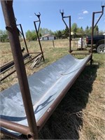 Pipe Cattle Bunk Feeder-16' Long & 4' Metal Trough