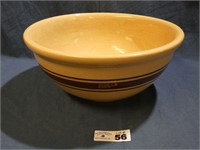 Yellow Ware Banded Mixing Bowl