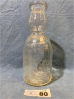 Clarkson's Dairy Cream Top Milk Bottle - One Quart