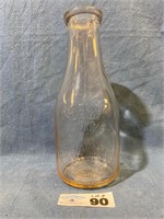 M.S. Crawford Diary Milk Bottle - One Quart