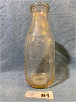 E.S M. Easton, PA - One Quart Milk Bottle