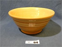 Yellow Ware Banded Mixing Bowl - 10" Wide