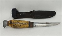 VINTAGE KNIFE IN SHEATH 3.5" BLADE