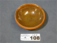 1948 R R Stahl Redware Dish - 4" Wide