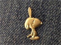 14K Gold Snoopy Charm Pendant