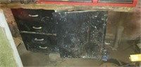 5' Wide Metal Work Bench with Contents