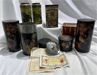 Lot Victorian Tea Caddies Spice Boxes
