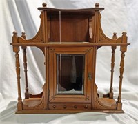 Victorian Walnut Dental Medicinen Chest Wall Mount