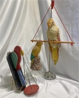 3 Vintage Parrots