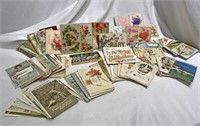 Large Collection Victorian Holiday Postcards Chris