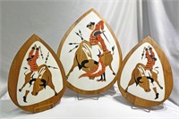 Mid Century Bellart Bullfighter Triptych