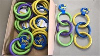 12 rubber chain dog toys