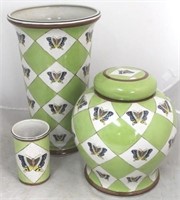 3 Piece art pottery set