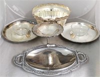 Group of silver plated items