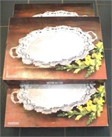 5 Silver plated serving trays