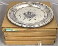 4 Silver plated serving trays