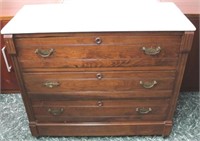 Marble top Victorian 3 drawer chest